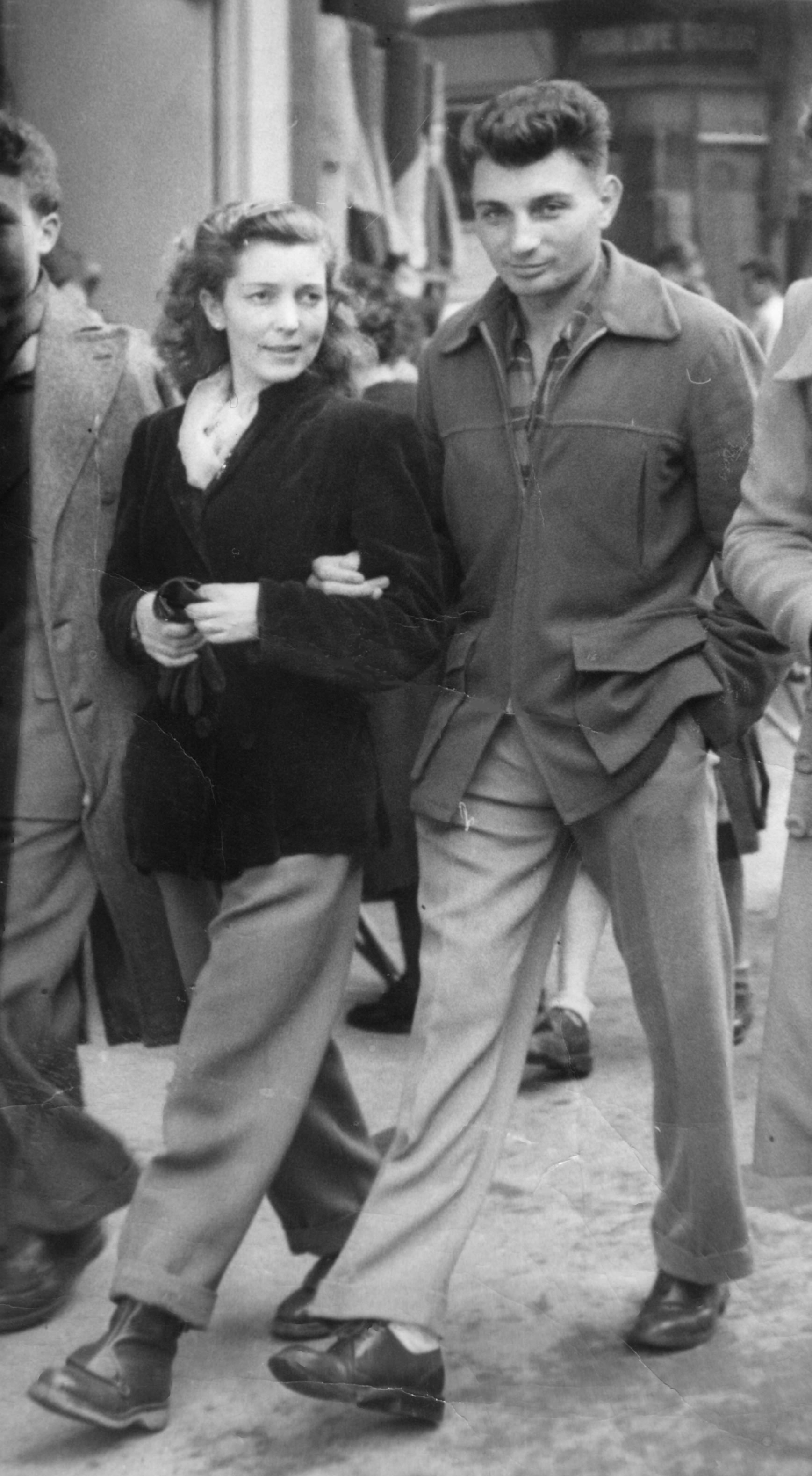 Jacqueline and Martzy, shown here in 1951, met in 1949 at a government office in Bar-le-Duc, France, and, later, at a social dance where they would first embrace. The same war that ripped apart their lives would later intertwine their lives, forever merging their fates and their families. (Jackie Smith)